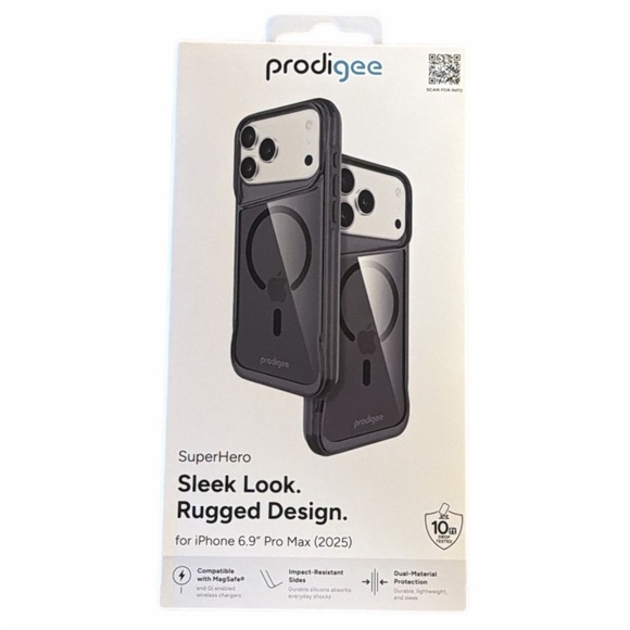 Prodigee Other - Prodigee Superhero Impact Resistant iPhone 17  Pro Max Case Black MagSafe 2025